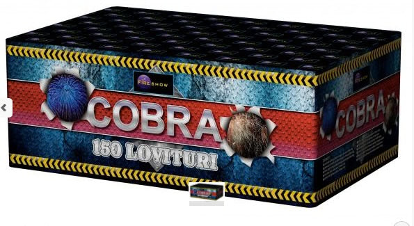 Baterie de artificii Fireshow Cobra 150 focuri 25 mm