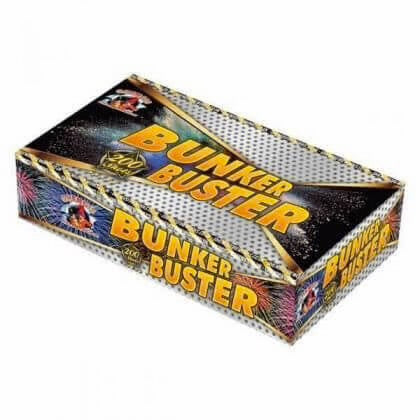 Baterie de artificii cu evantai Bunker Buster 200 focuri